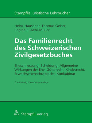 cover image of Das Familienrecht des Schweizerischen Zivilgesetzbuches
